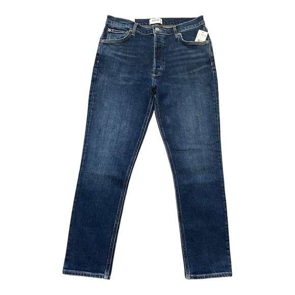 AGOLDE Women's High Rise Slim Jeans Nico in Ovation Dark Wash Denim Size 29 NWT - Picture 1 of 10